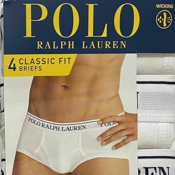Polo Ralph Lauren Mens Classic Fit Briefs Underwear White 4 Pack 2XL 44 46 NWT - Picture 1 of 3